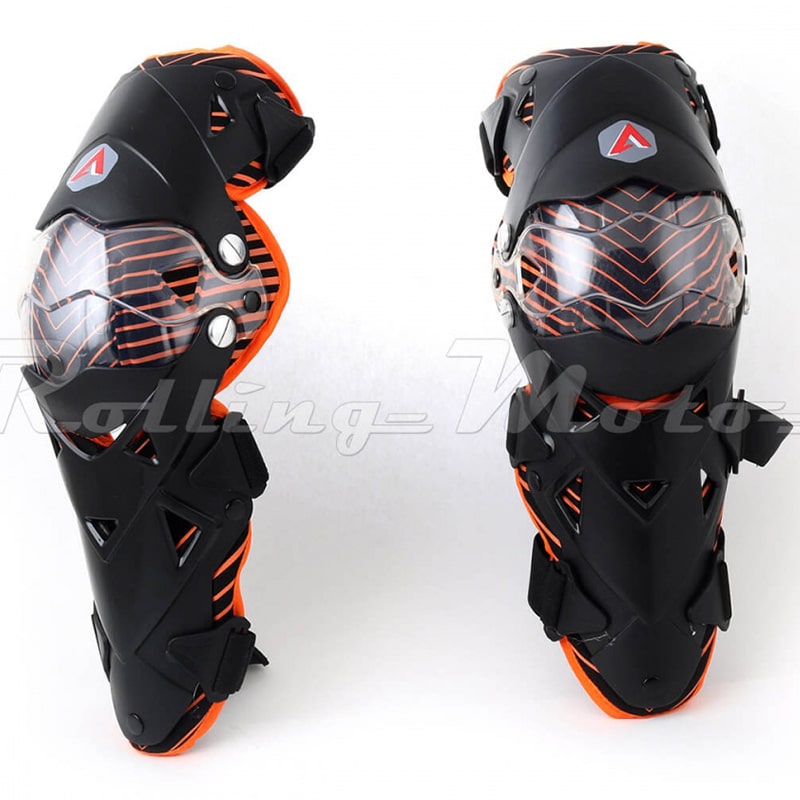 Защита колена шарнирная ATAKI SC-111 черная/оранжевая